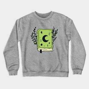 Spells Moon Book - Aesthetic Illustration Crewneck Sweatshirt